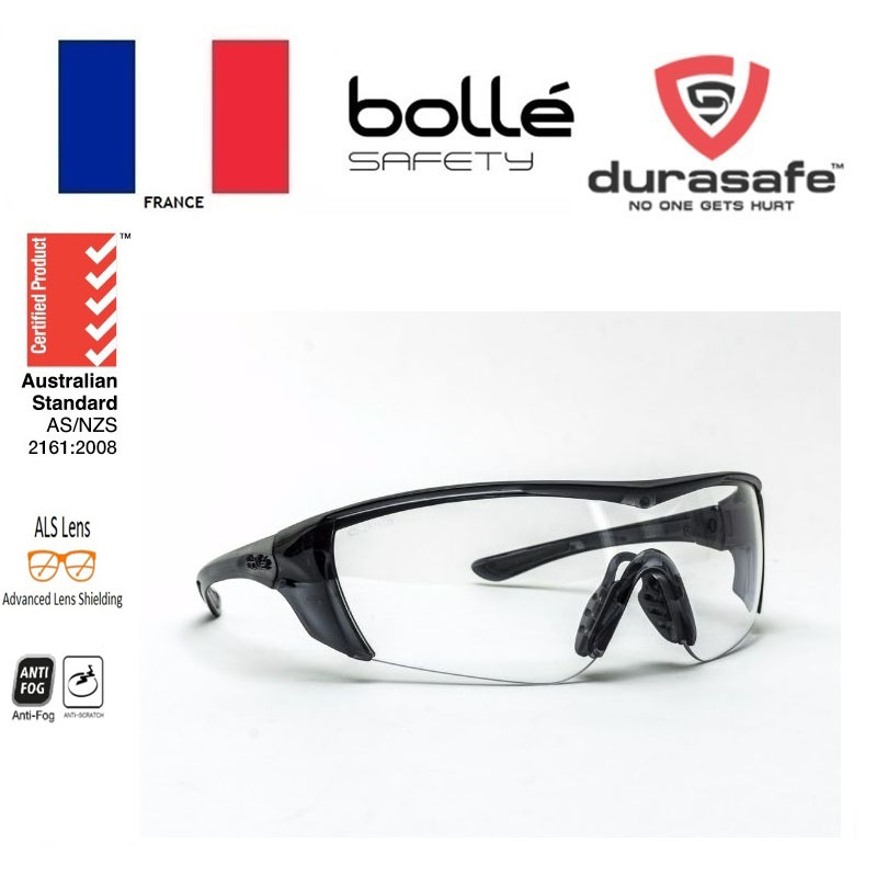 Kính BOLLE 1654001A Thunder Safety Spectacle Clear Lens Anti-Fog, Scratch