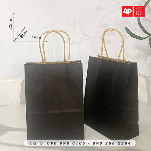01 TÚI KRAFT ĐEN 120GSM - NHIỀU SIZE
