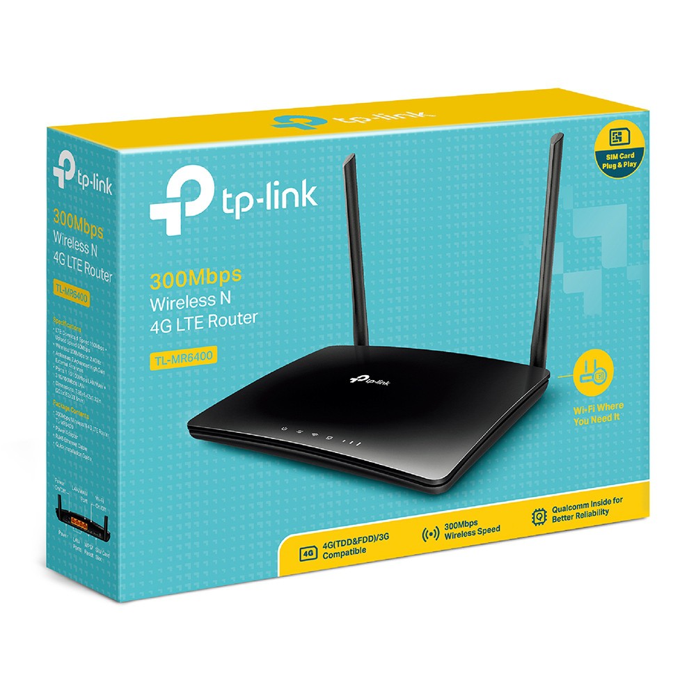 Bộ Phát Wifi 4G TP LINK TL-MR6400 4G LTE - Dùng Sim DATA - VILOCOM