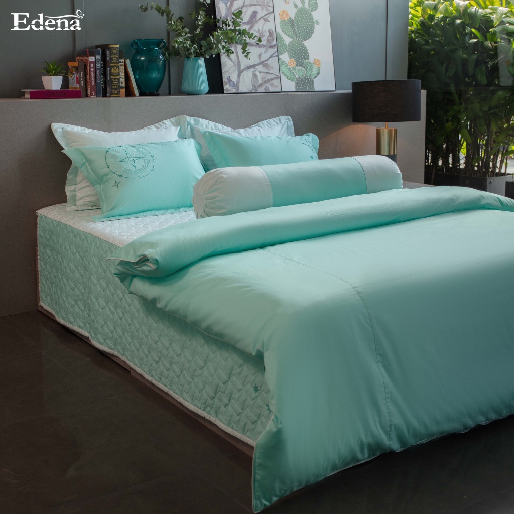 GA (Drap) Nệm Coton Solid Edena Mẫu 376 - CHÍNH HÃNG, CAO CẤP
