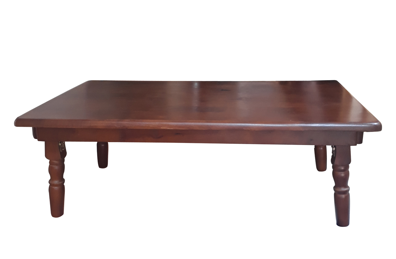 Bàn trà xếp gọn chân tiện 70x50x28cm bằng gỗ
