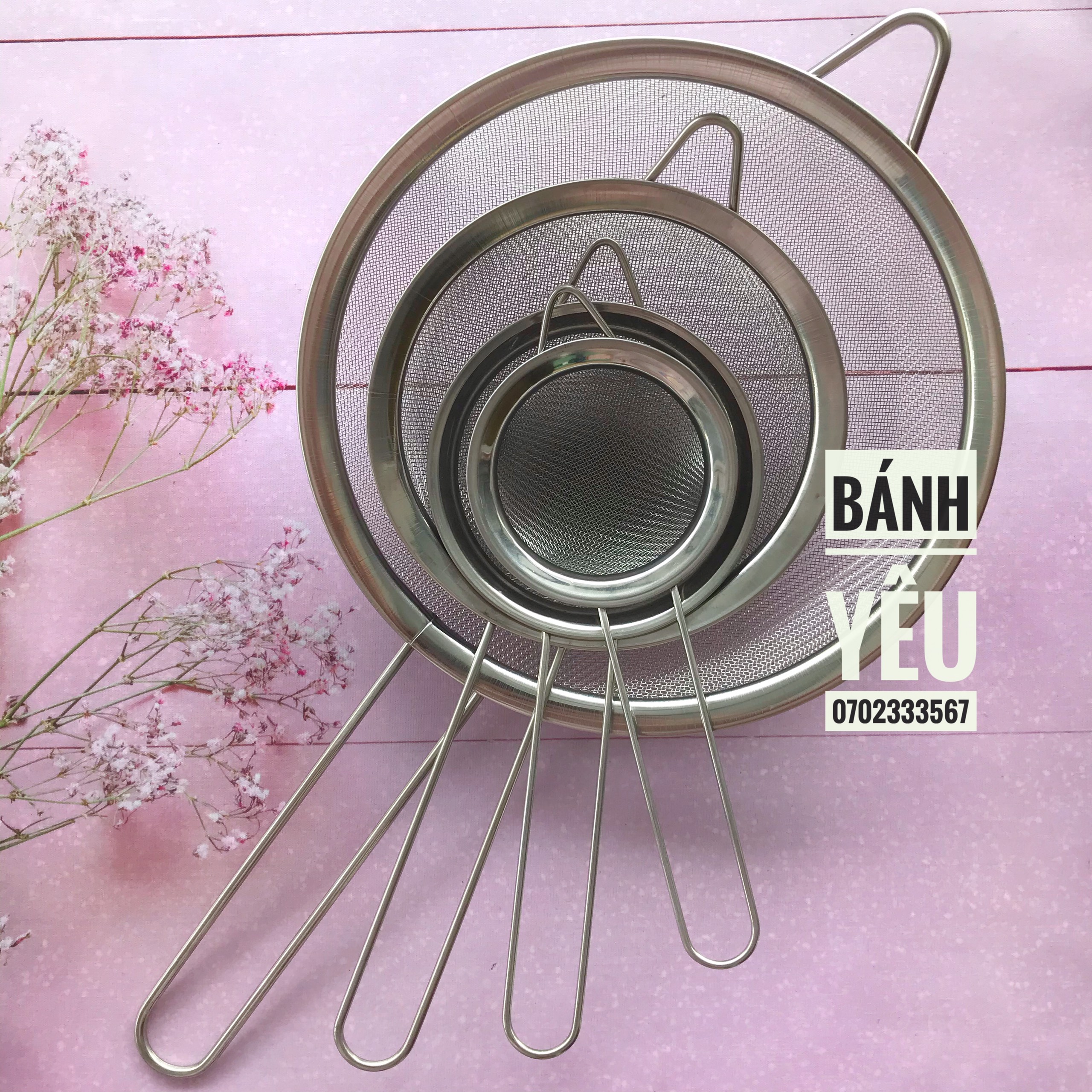 Ray lọc siêu mịn Inox - Nhiều kích thước