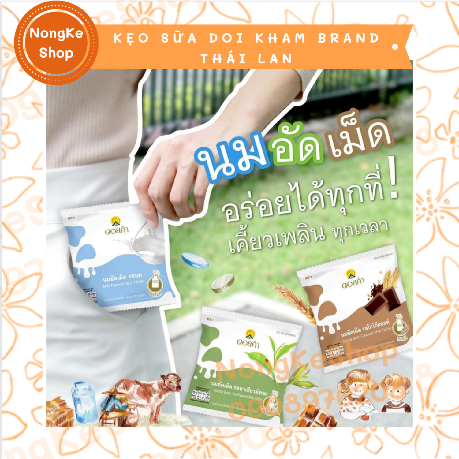 Kẹo sữa bò DOI KHAM BRAND Thái Lan