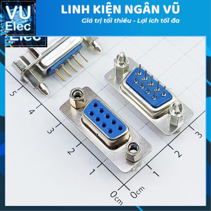 Đầu Jack DB9 ĐỰC RS232 CỔNG COM - DB 9-15-25 Hàn Dây (Đực Thẳng - Cái Thẳng)