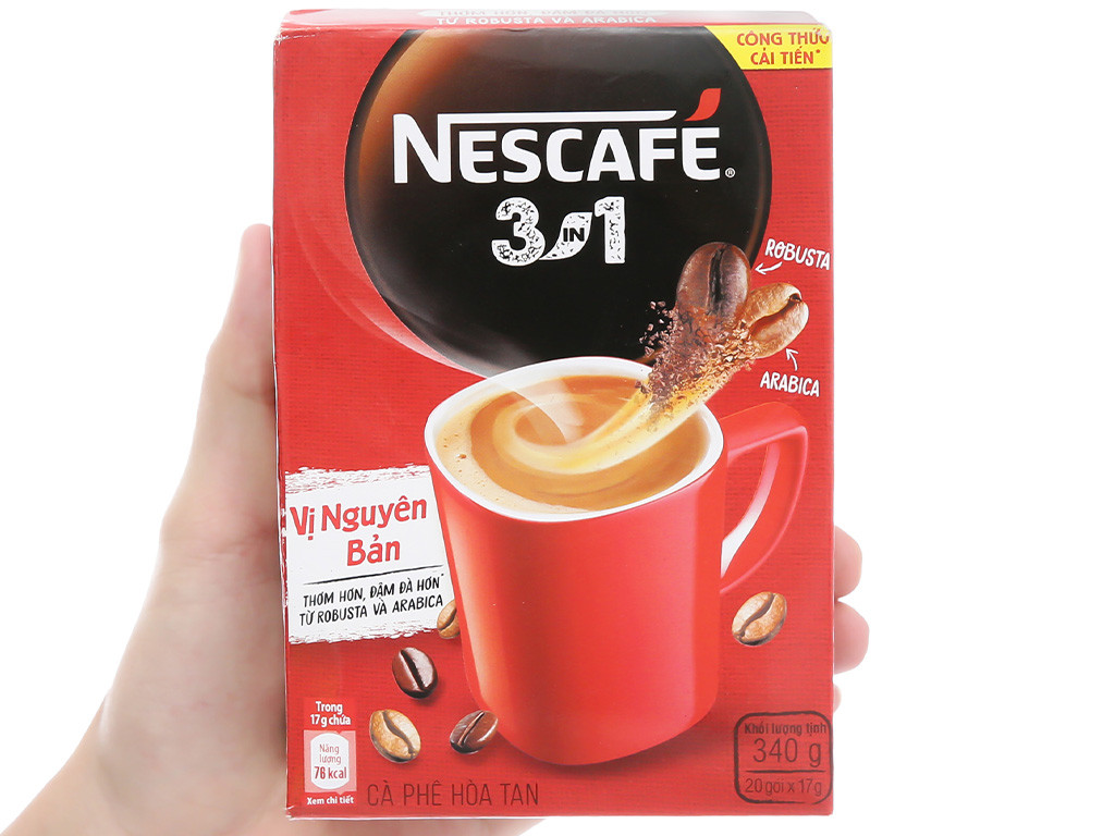 Cà phê sữa NesCafé 3 in 1 đậm đà hài hòa 288g