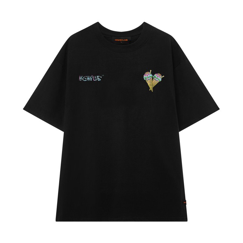 HIGHCLUB Ice Cream Tee - Black