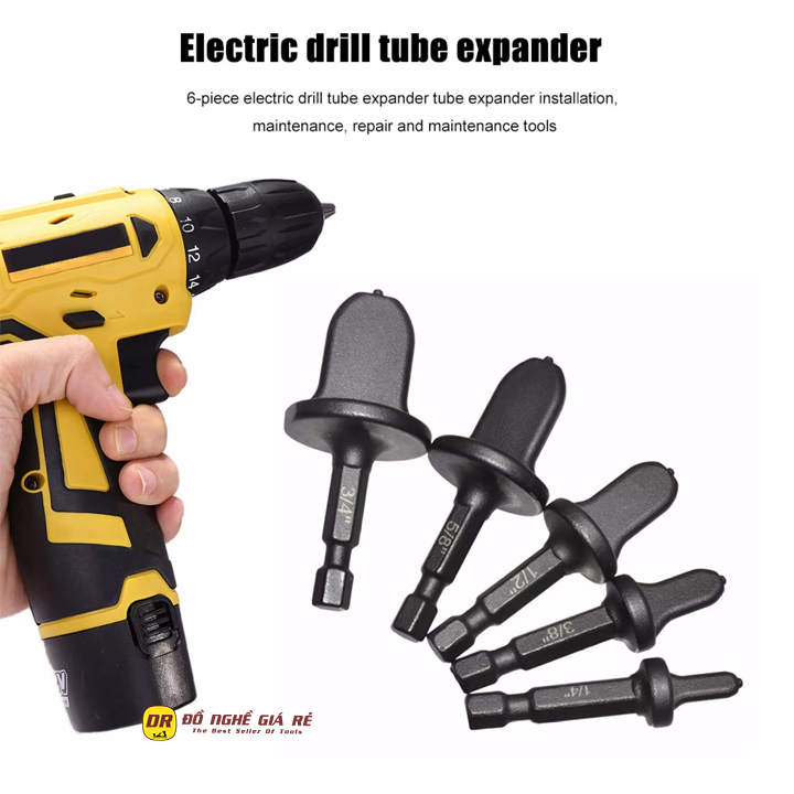Bộ loe ống đồng bằng máy khoan mũi khoan loe ống đồng lắp máy điều hòa dụng cụ loe ống đồng nối co cho thợ điện lạnh