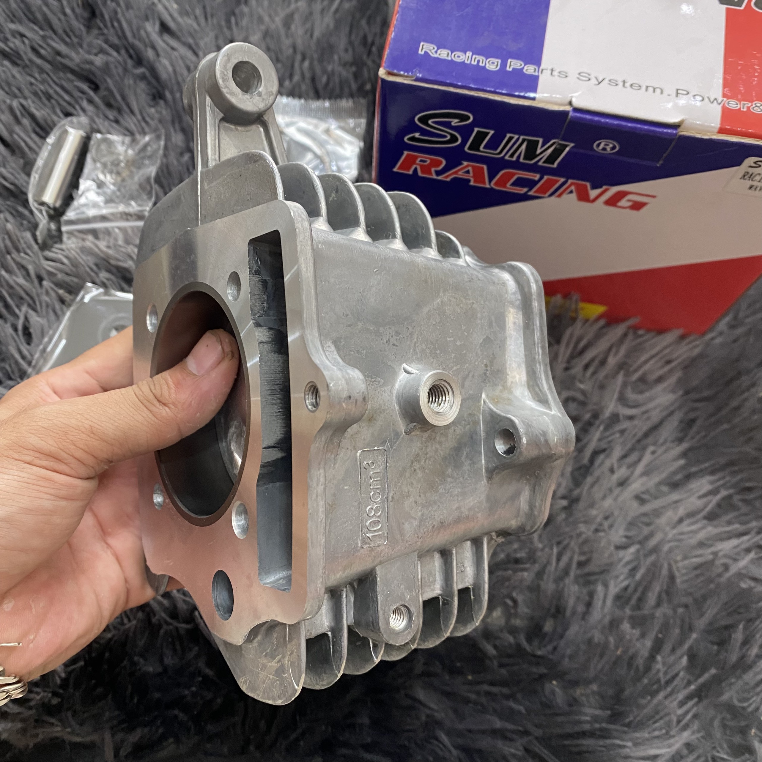 Lòng Wave Dream Trái ful Piston bạc ắc ron SUM Racing ( Delta Part )