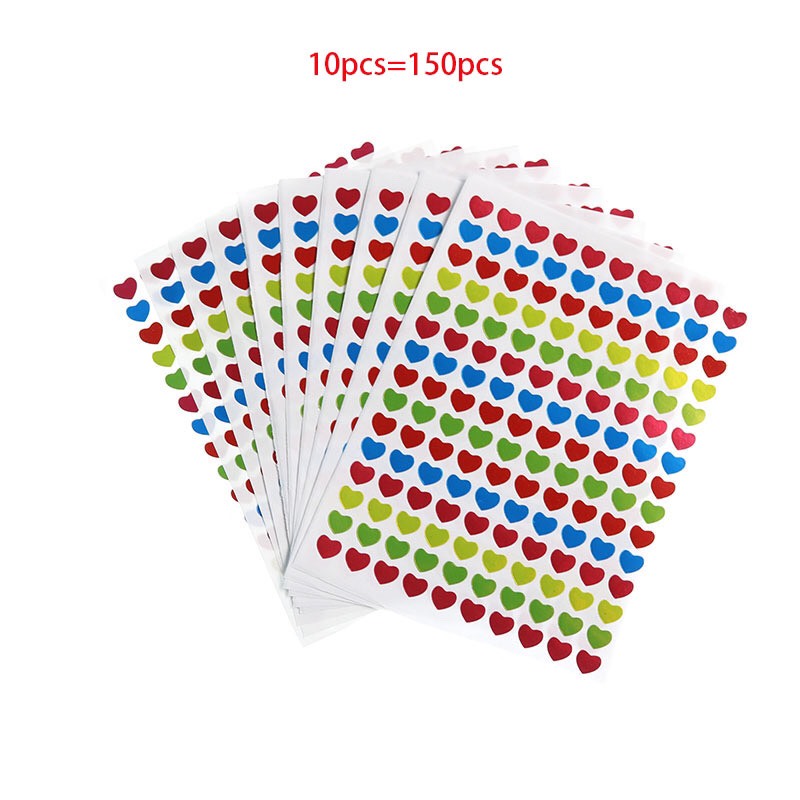 (1k)Set 10 tấm sticker, miếng dán hoa lá, mặt cười, tim