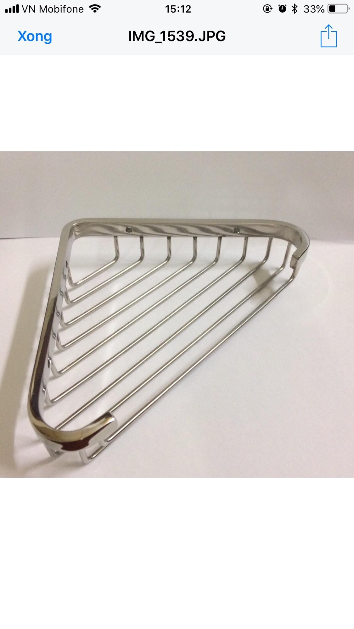 Kệ góc inox 304 - Kệ để xà bông, dầu gội