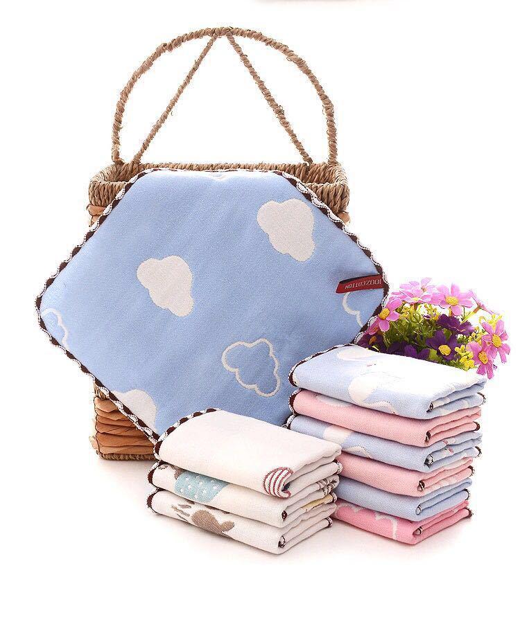 Set 5 khăn sữa sợi tre 6 lớp cho bé
