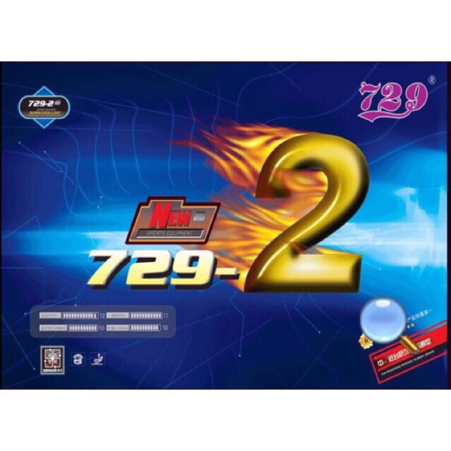Mặt bóng bàn 729-2 chính hãng( 2 màu đen và đỏ)