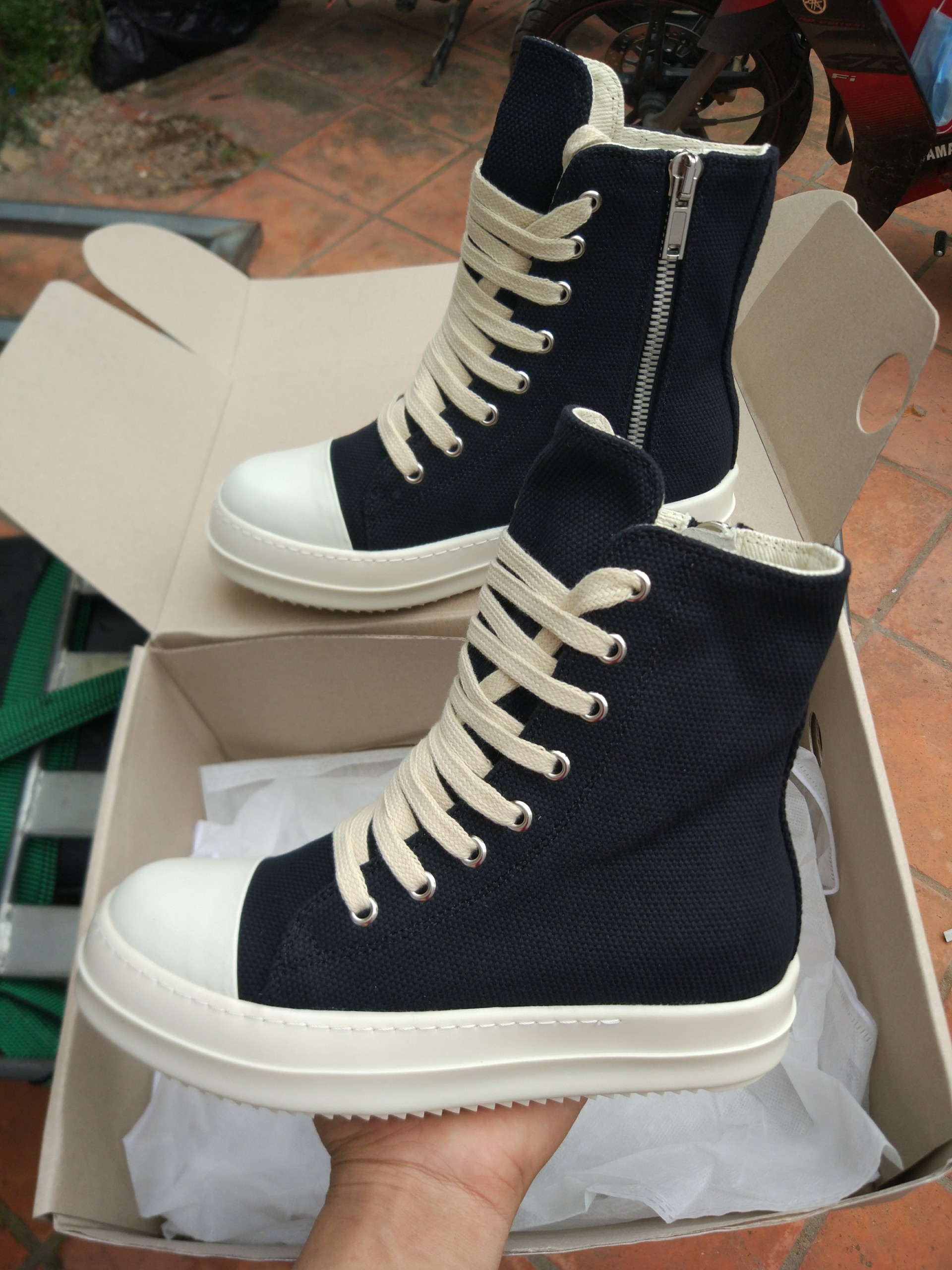GIÀY THỂ THAO RICK OWEN CAO CẤP ĐẾ THƠM CAO CỔ [ FULL BOX, TẶNG VỚ ]