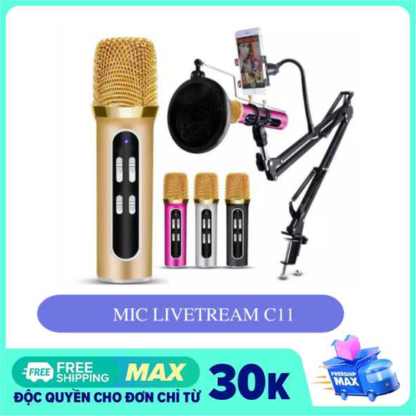 [HCM][ Genuine Cheap ] Full Set of Home Recording Extreme Quality Livestream Extreme Peak Sound Absorbing Strong Sound Filtering Good. Prestige Free Installation Instructions Simple Easy To Use Warranty 12 Months 1 Change 1 Mic Singing Recording Live Stre