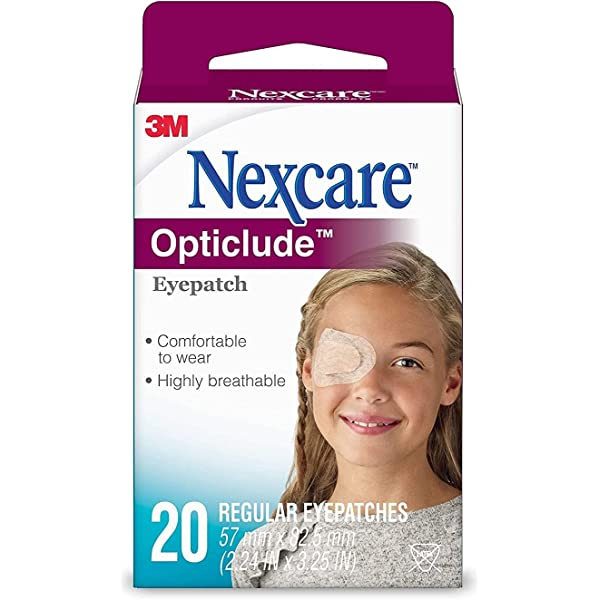 Hộp 20 miếng băng dán mắt 3M Nexcare Opticlude Orthoptic Eye Patch Regular Size 57mm x 82.5mm