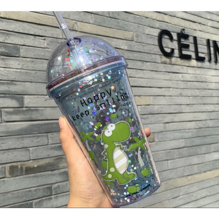 [LD] BÌNH ĐỰNG NƯỚC KHỦNG LONG 3D CUTE 500ML