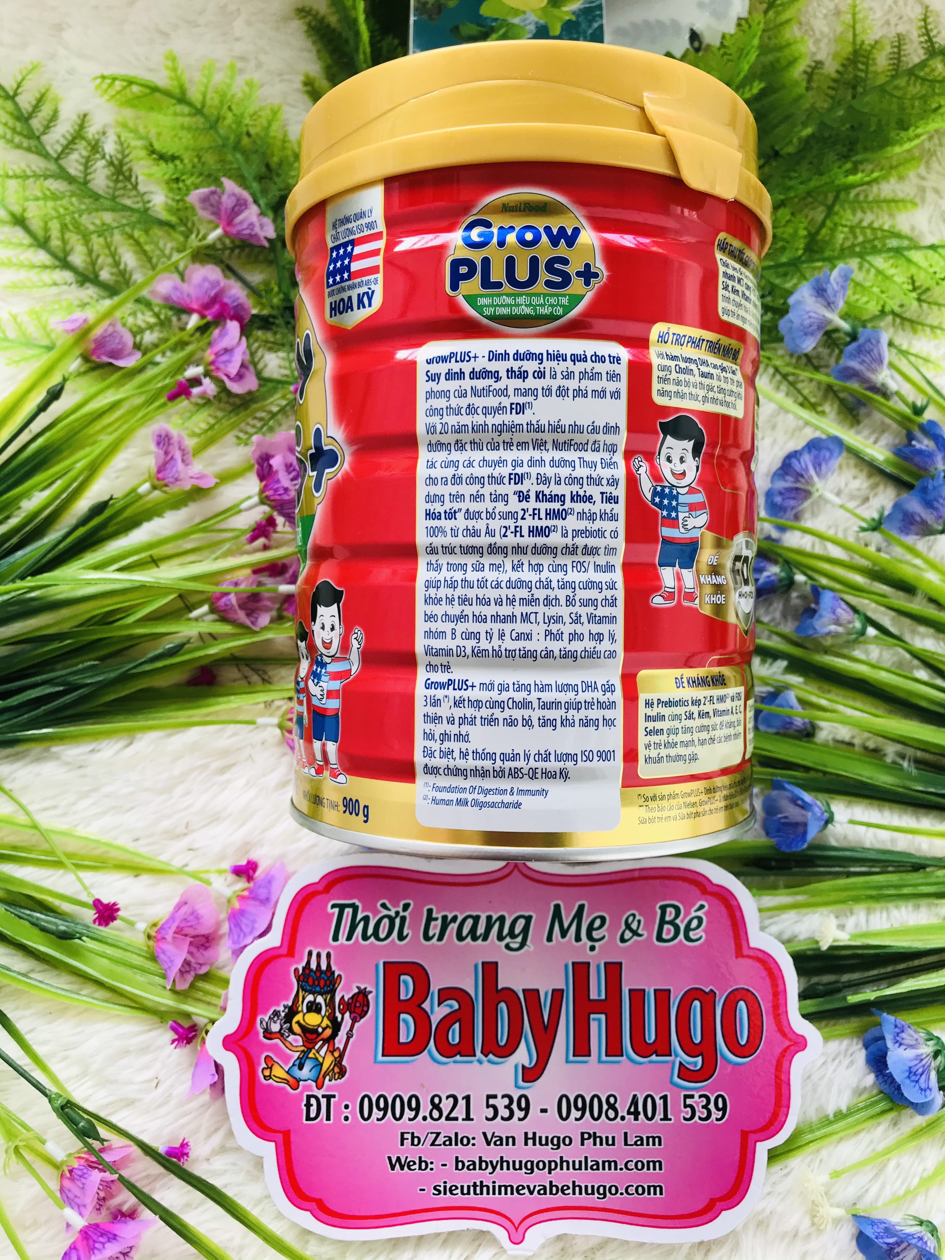 [DATE MỚI] Nutifood Grow Plus+ Đỏ 900g.Bé từ 1 đến 10 tuổi