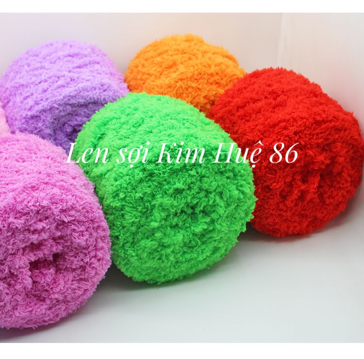 Len bông xù 100g ( từ màu 01 đến màu 20)