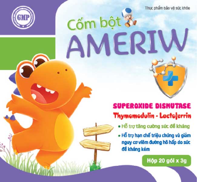 [Chính hãng - Freeship] Cốm bột Ameriw - Hỗ trợ tăng cường sức đề kháng (hộp 20 gói x 3g)