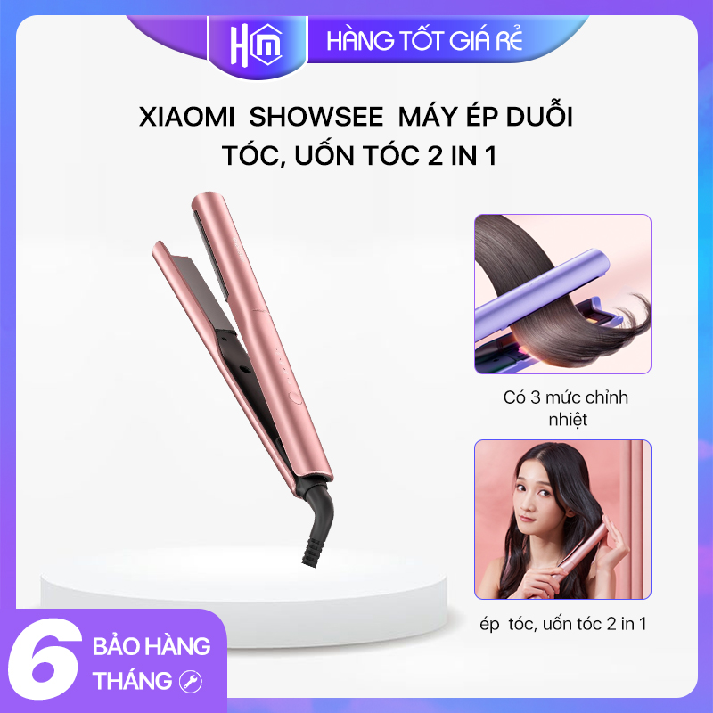 Xiaomi SHOWSEE Máy ép duỗi tóc, uốn tóc 2 in 1 - thẳng tạo kiểu tóc đa năng 4 mức nhiệt cao cấp