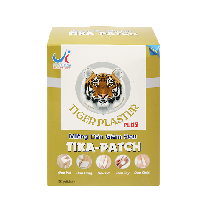 Miếng dán con hổ Tika-Patch- Giảm đau vai, đau cơ, đau lưng