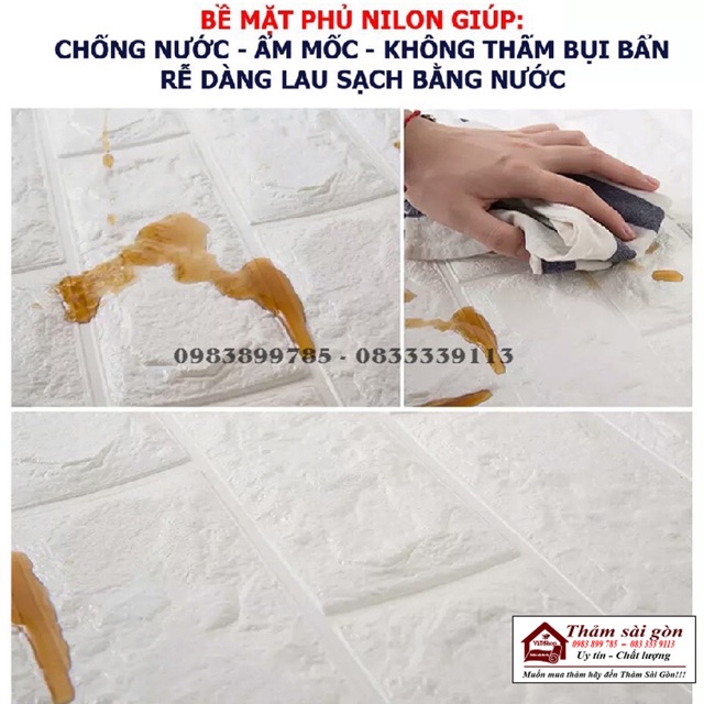 [Lấy mã giảm thêm 30%]Xốp dán tường giả gạch 3D