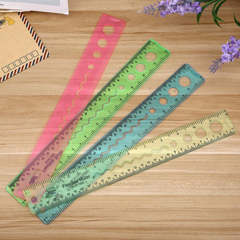 Combo 2 Cây Thước Dẻo Nhiều Màu 30cm No.300 ( Giao màu ngẫu nhiên )
