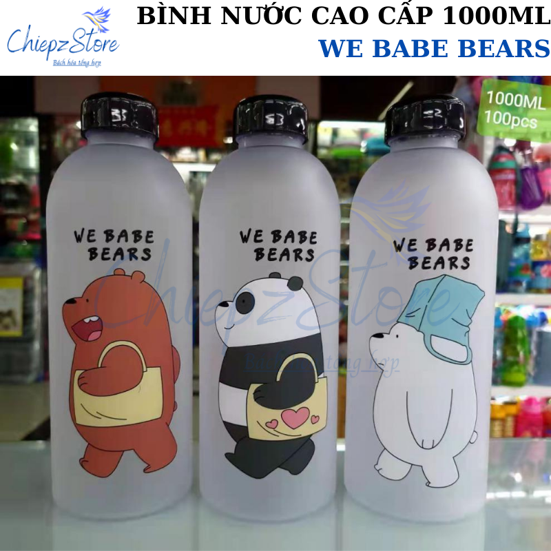 Bình nước We Babe Bears - Bình đựng nước cao cấp 1000ml - BPA free