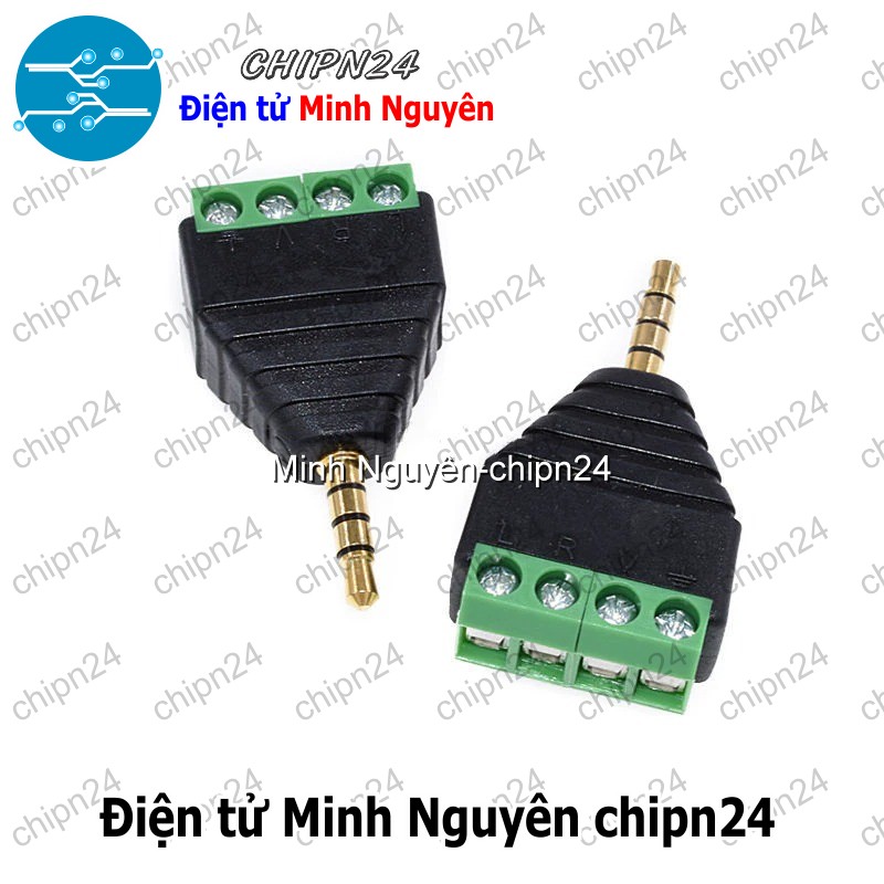 [1 cái] (F114) Jack chuyển Audio ra Domino (2.5MM/3.5MM 3 chân/4 chân Đực/Cái) - [Chọn Loại] - HHH.00178