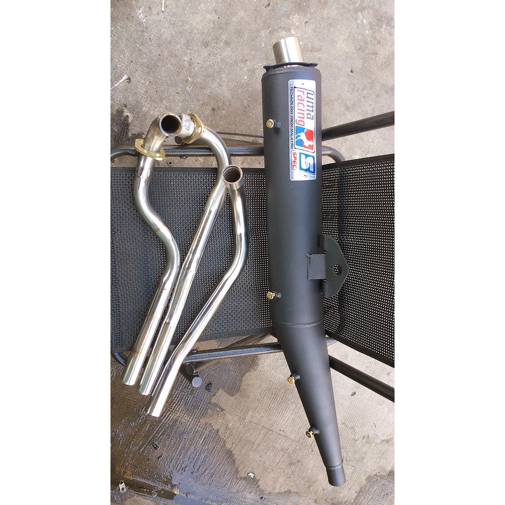 Pô Uma racing mỏ inox kiểu Thái Lan gắn Sirius