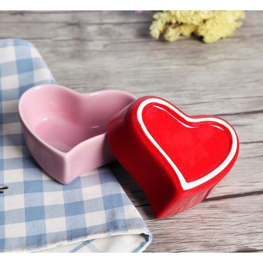 Chén Sứ Bát Sứ Ăn Dặm Hình Trái Tim Méo Cho Bé