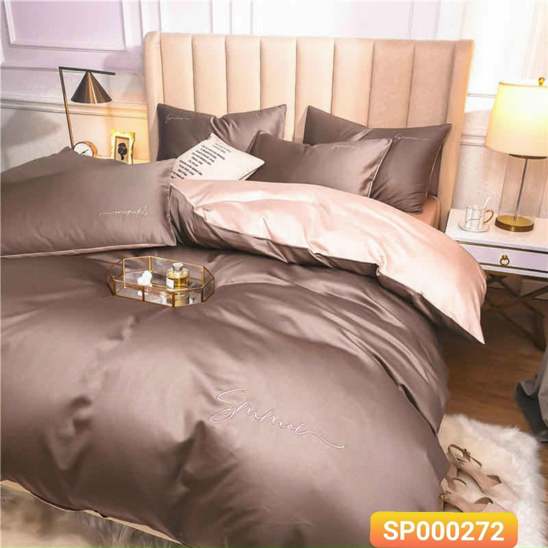 Bộ Chăn Ga Gối Lụa Sumoi 60s nhập khẩu cao cấp (mẫu y hình)