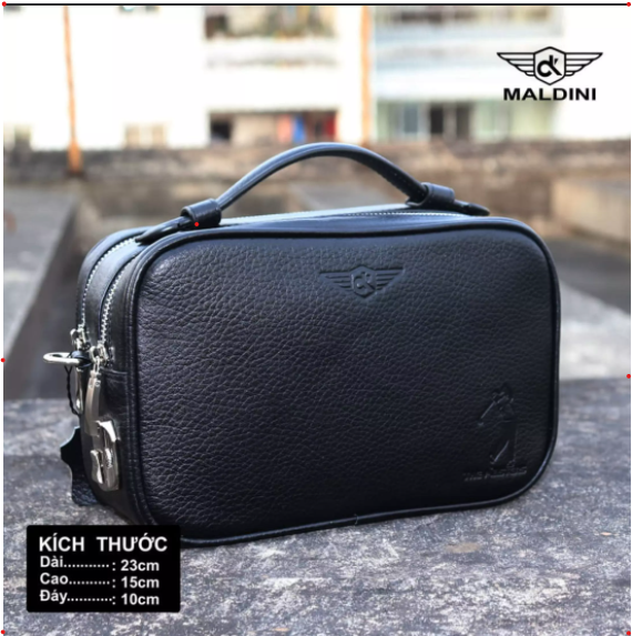 Túi Golf Nam Cầm Tay Da Bê AUTHENTICH Maldini - Có Khóa Số