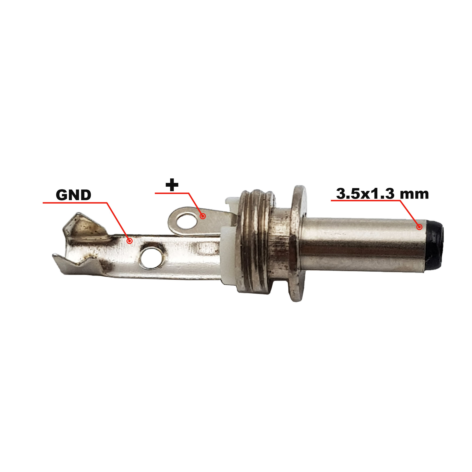 Jack DC đực 3.5x1.3 mm