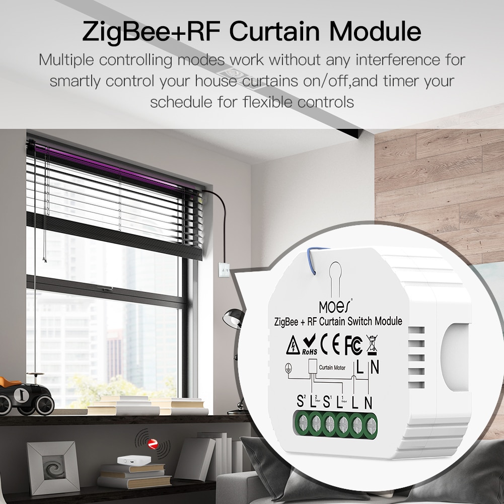 【COD】Moes Smart ZigBee WiFi Switch Module Dimmer Curtain Switch Smart Life App Remote Control Alexa G oogle Home Voice Control