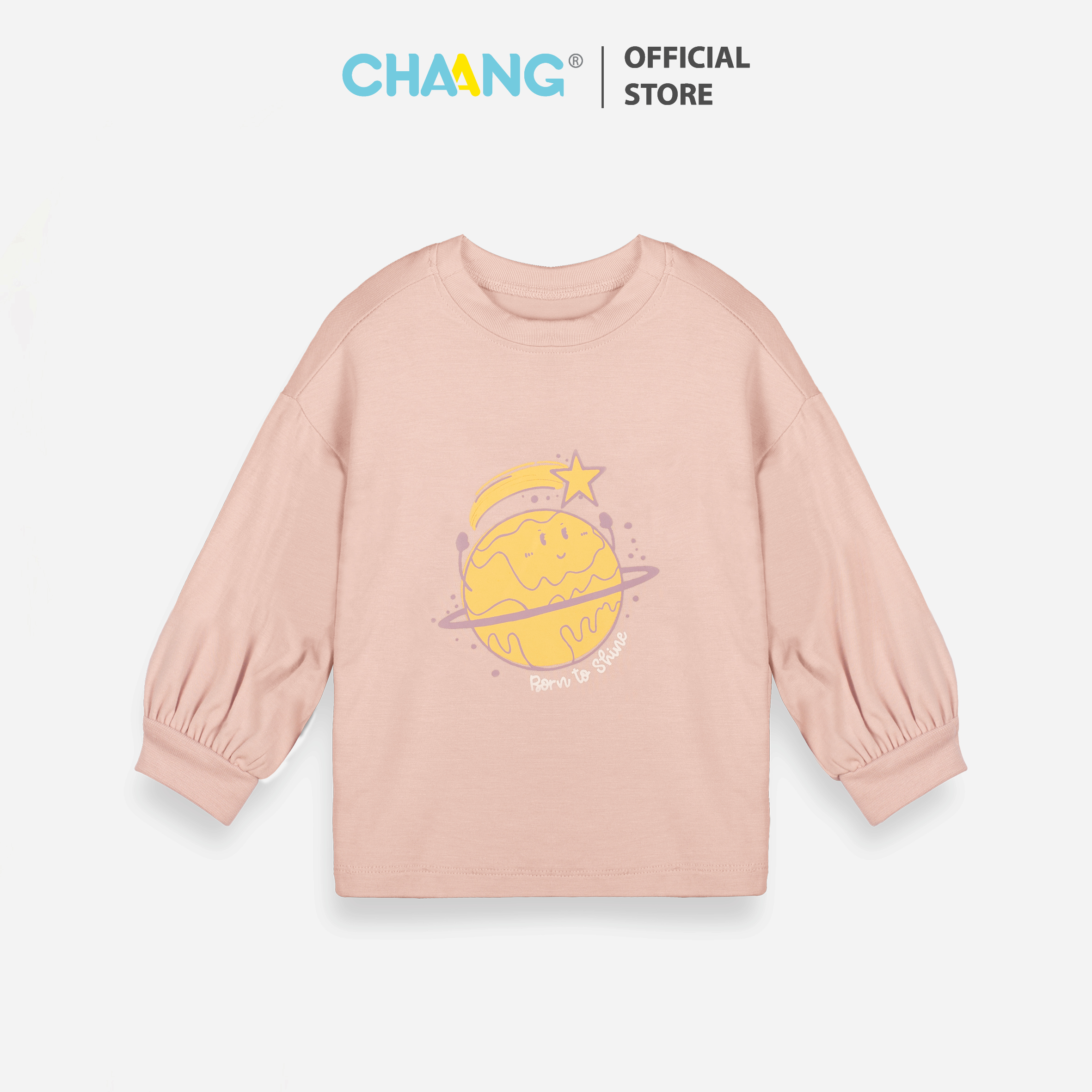 Áo tay bồng bé gái Cosmos tím nhạt Chaang