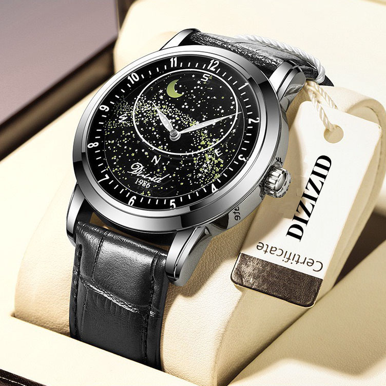 Đồng hồ nam cơ tự động DIZIZID Automatic dây da cao cấp