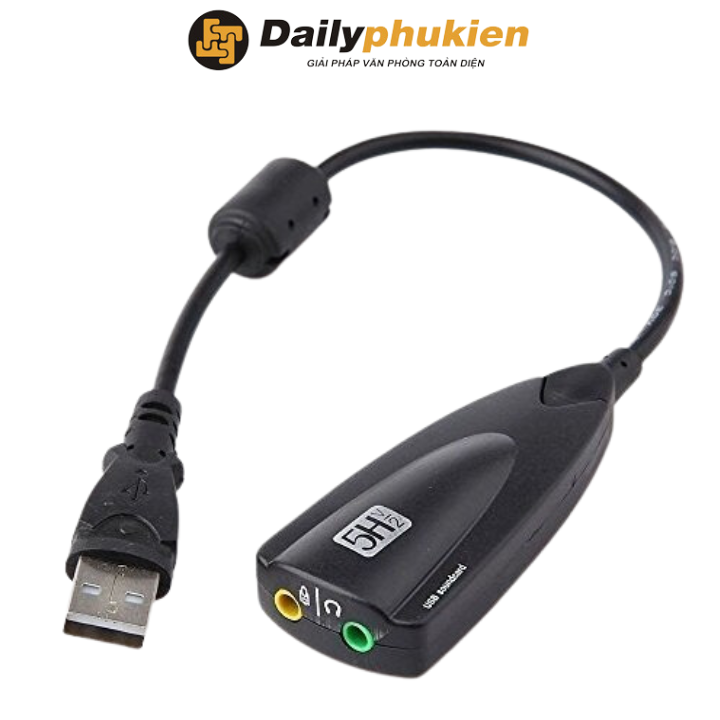 Cáp Chuyển USB Sang Mic Và Loa Virtual 7.1 Channel 5Hv2