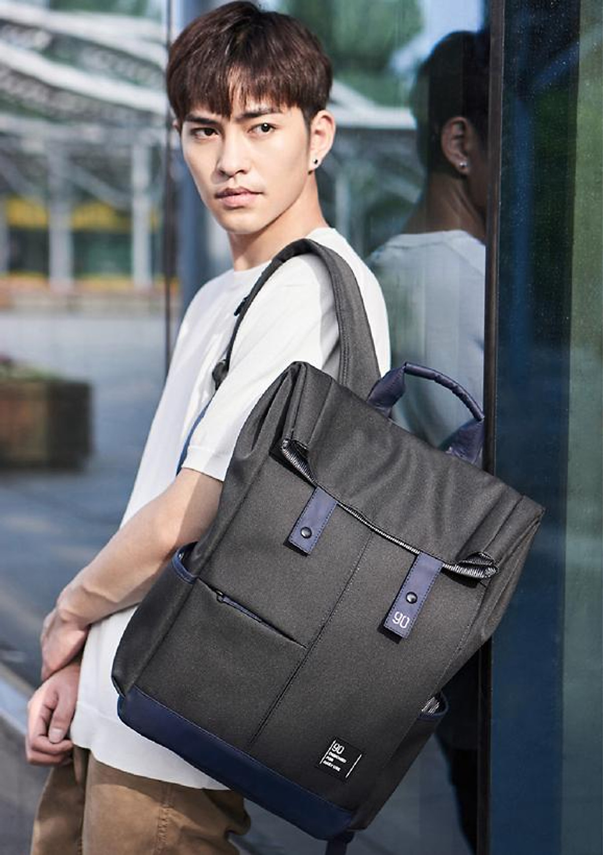 Balo  Xiaomi 90 Points Vitality College Casual Backpack ( Black )