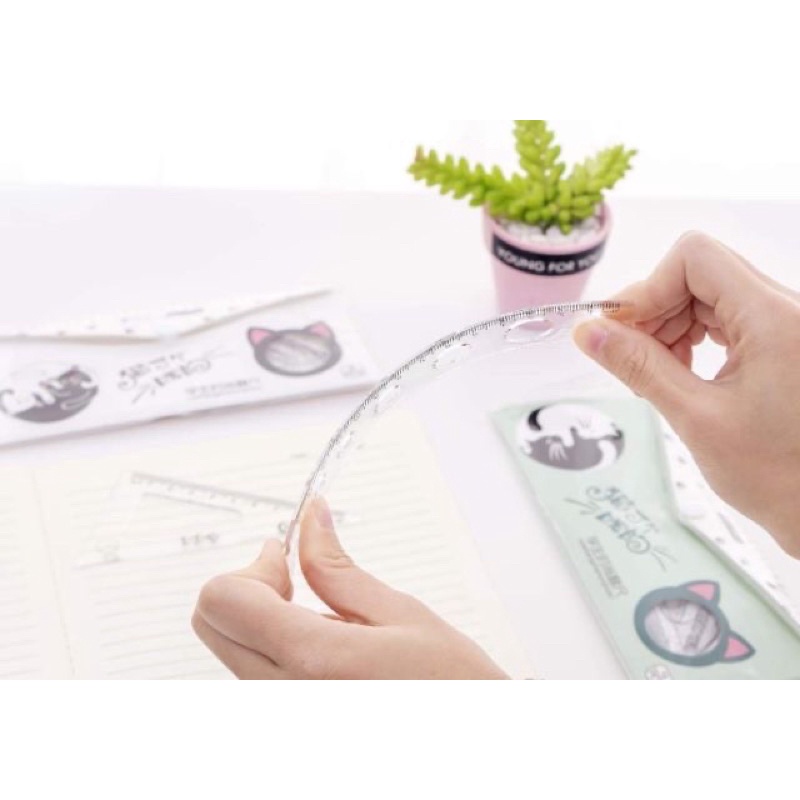 Bộ ê ke thước kẻ 4 chi tiết 20cm