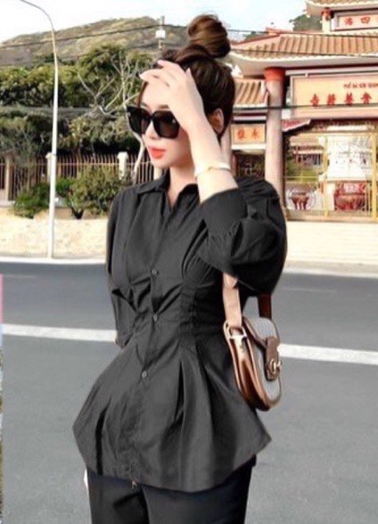 Sơ mi bigsize 50 đến 90kg (m/l/xl/xxl)( áo kiểu nữ bigsize)(sơ mi công sở bigsize)(sp011210)