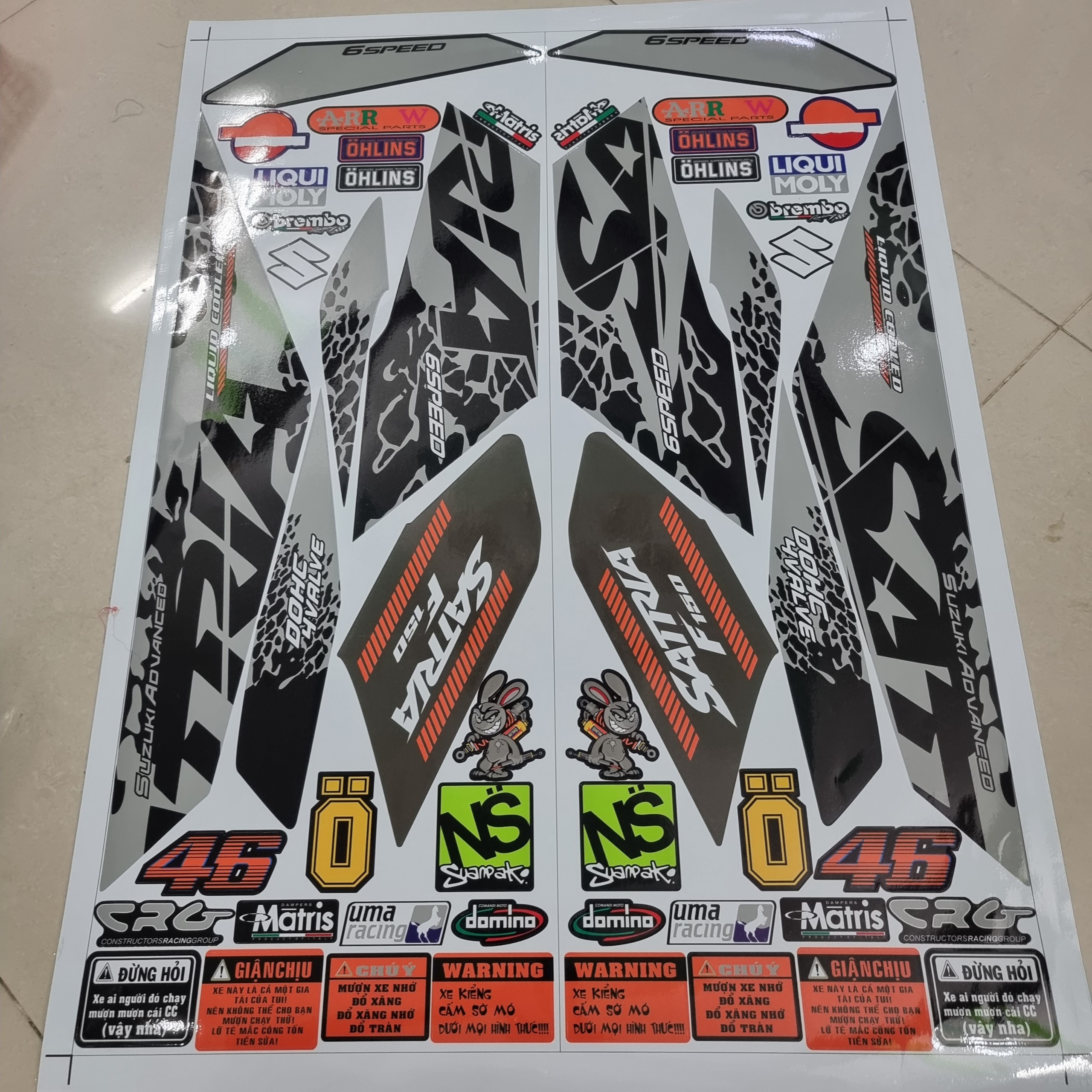 Tem Satria fi báo đốm tặng logo