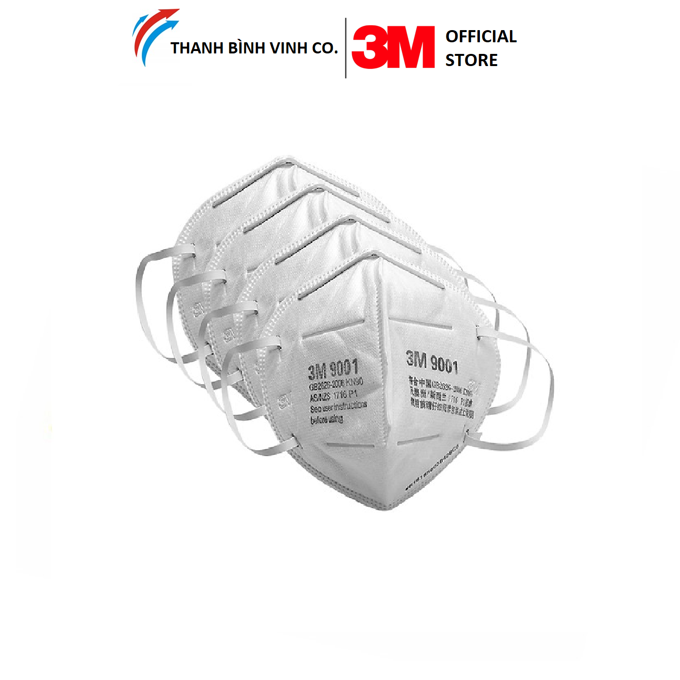Set 10 Khẩu trang 3M 9001 chống bụi mịn pm 2.5