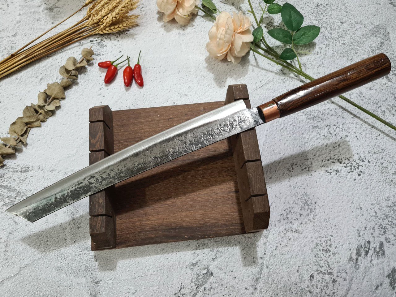 DAO - DAO BẾP - SASHIMI MẶT HOA VĂN MÃ N4 HÀNG ĐỘC 6699
