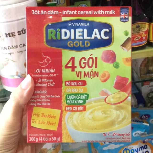 Bột ăn dặm Ridielac Gold 4 gói vị mặn