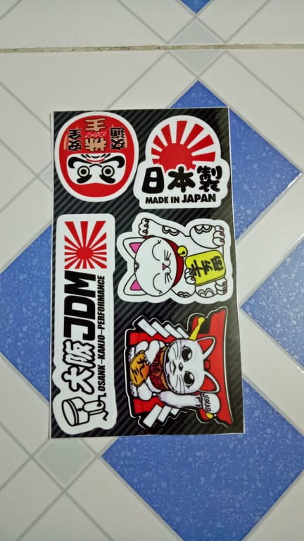 [HCM]Tem stiker mèo thần tài lật đật