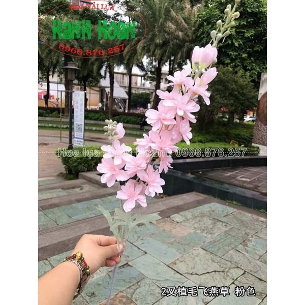 Hoa phi yến mốc 2 nhánh dài 70cm - Hoa giả trang trí