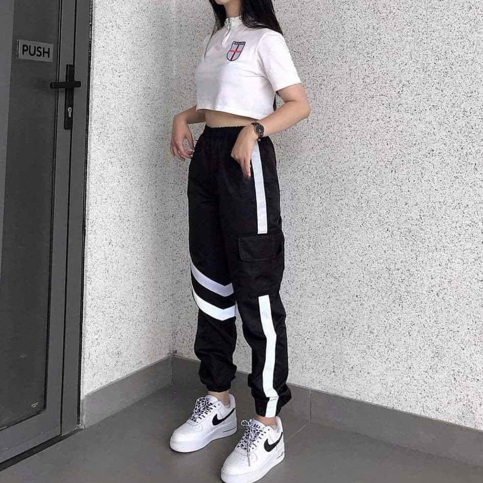 [HCM]Quần jogger 2 sọc phản quang UNISEX cao cấp