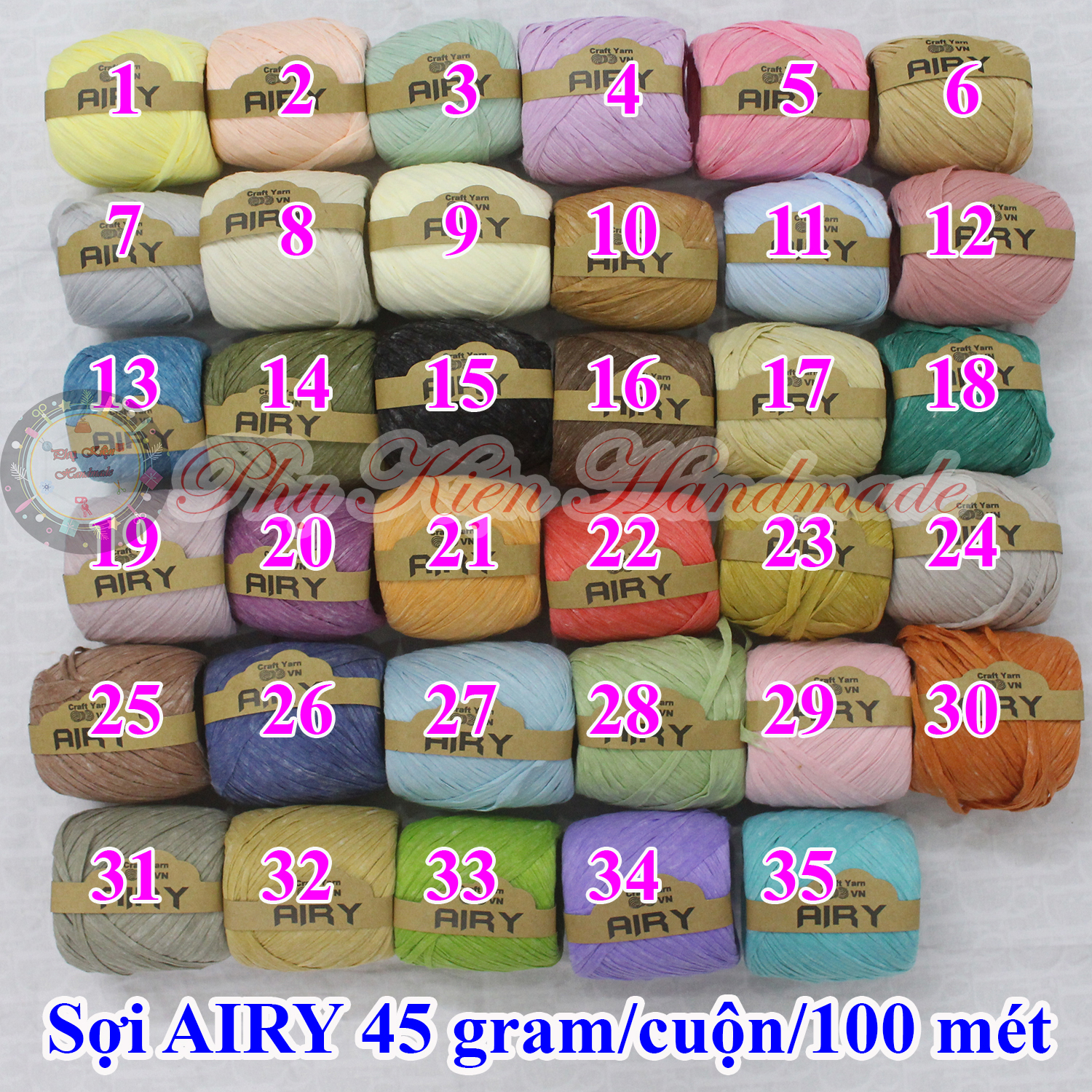 Sợi AIRY (35k/ cuộn/40 gram/ 100 mét)