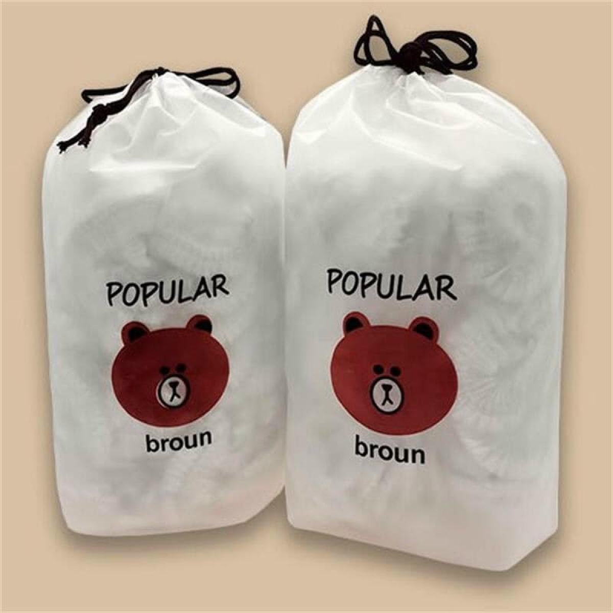 SET 100 chiếc màng bọc thực phẩm co giãn có thể tái sử dụng kèm túi đựng hình gấu, bọc thực phẩm gấu đa năng 3 trong 1, túi màng bọc thực phẩm gấu, sét 100 màng bọc thực phẩm có thể tái sử dụng co bọc chun